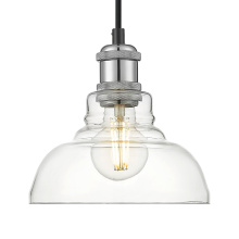 Golden 0305-S CH-CLR - Yep by Golden Lighting Carver 1-light Pendant in Chrome